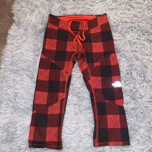 The North Face buffalo checkered athletic Capri